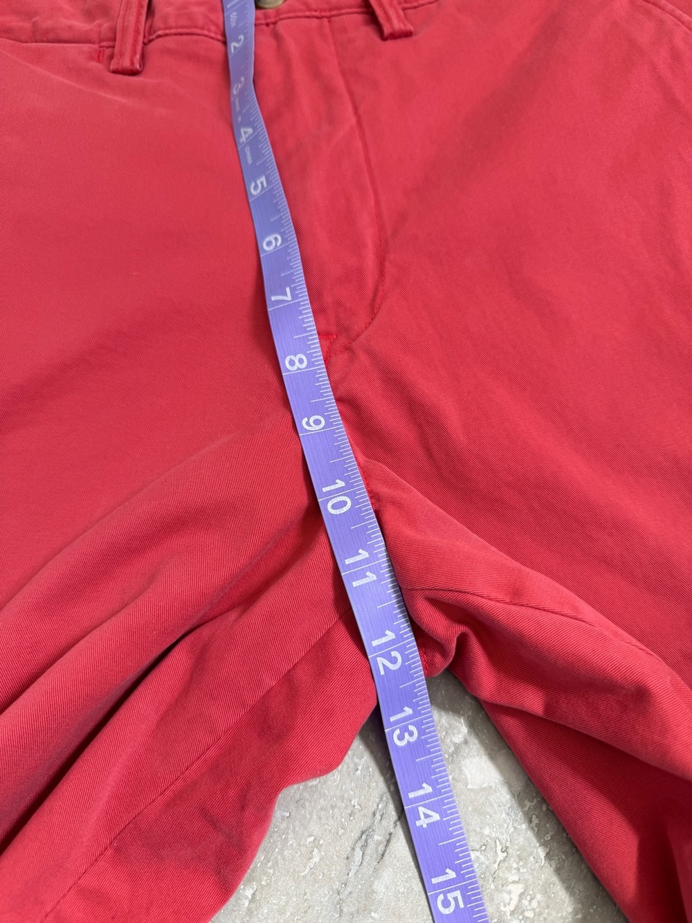 Polo Ralph Lauren Classic Fit Chino Shorts Mens 31 Red Coral Stretch Cotton - Picture 10 of 11